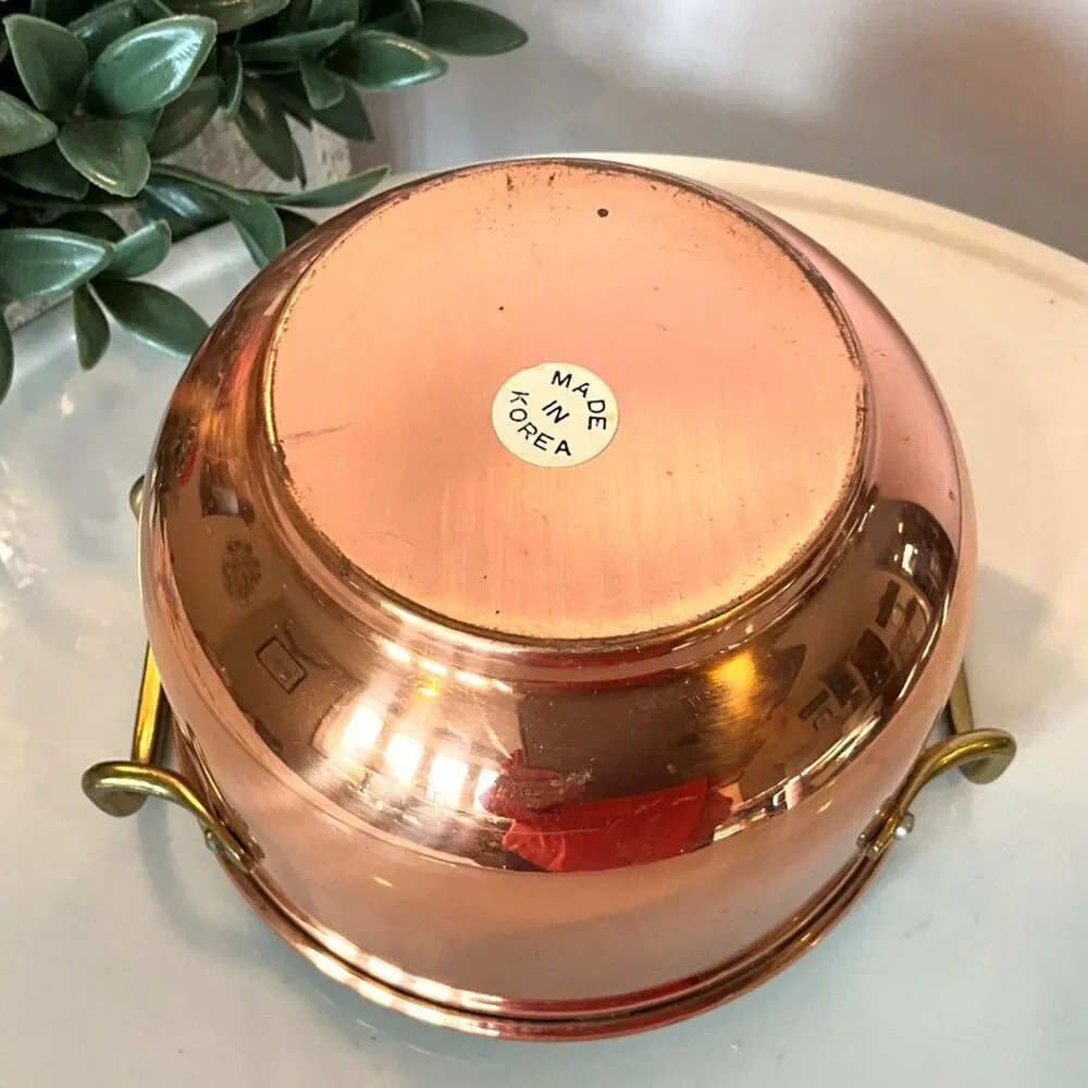 Sweet little vintage copper pot; made in Korea must see